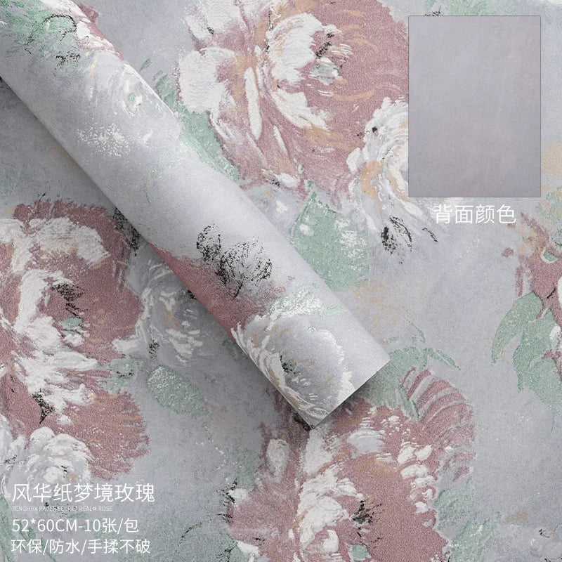 60cm*52cm Oil Painting Wrapper Paper New Dream Back Garden Thickened Waterproof Paper Flower Shop Materials Oasis Select Light Blue