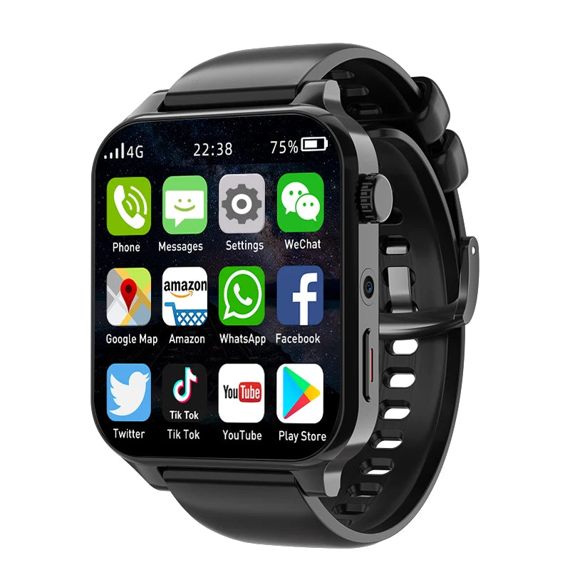 RAM 4GB ROM 64GB 1.99 Inch 4G Call Smart Watch GPS Wifi Smartwatch Dual Camera SIM Heartrate Testing Waterproof Sports Men Gift Oasis Select TK01 black 2GB RAB 16GB ROM