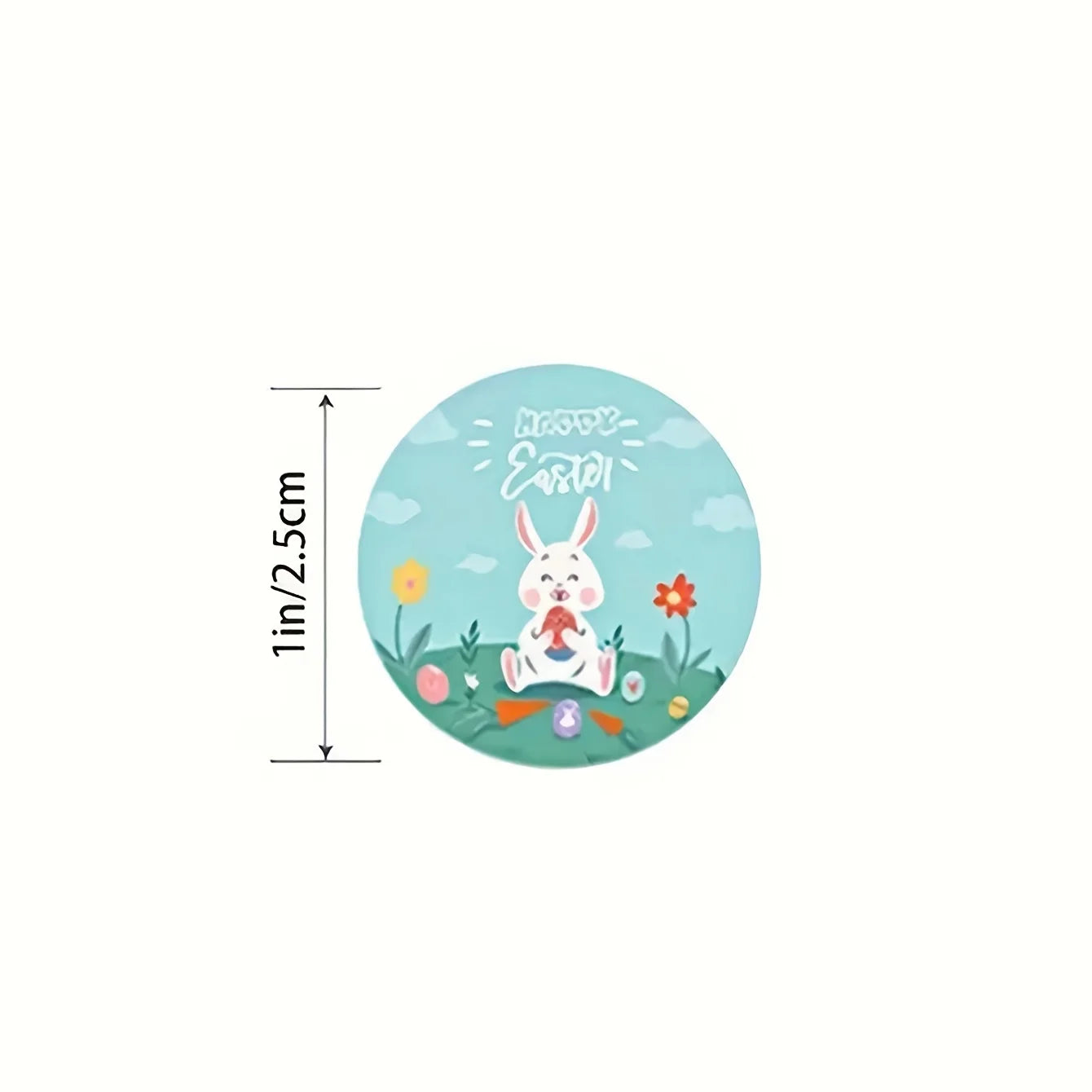 500pcs/roll Easter Stickers, Rabbit Egg Cartoon Self-Adhesive Labels - Holiday Party Favor, Gift Box Decor & Packaging Stickers Oasis Select