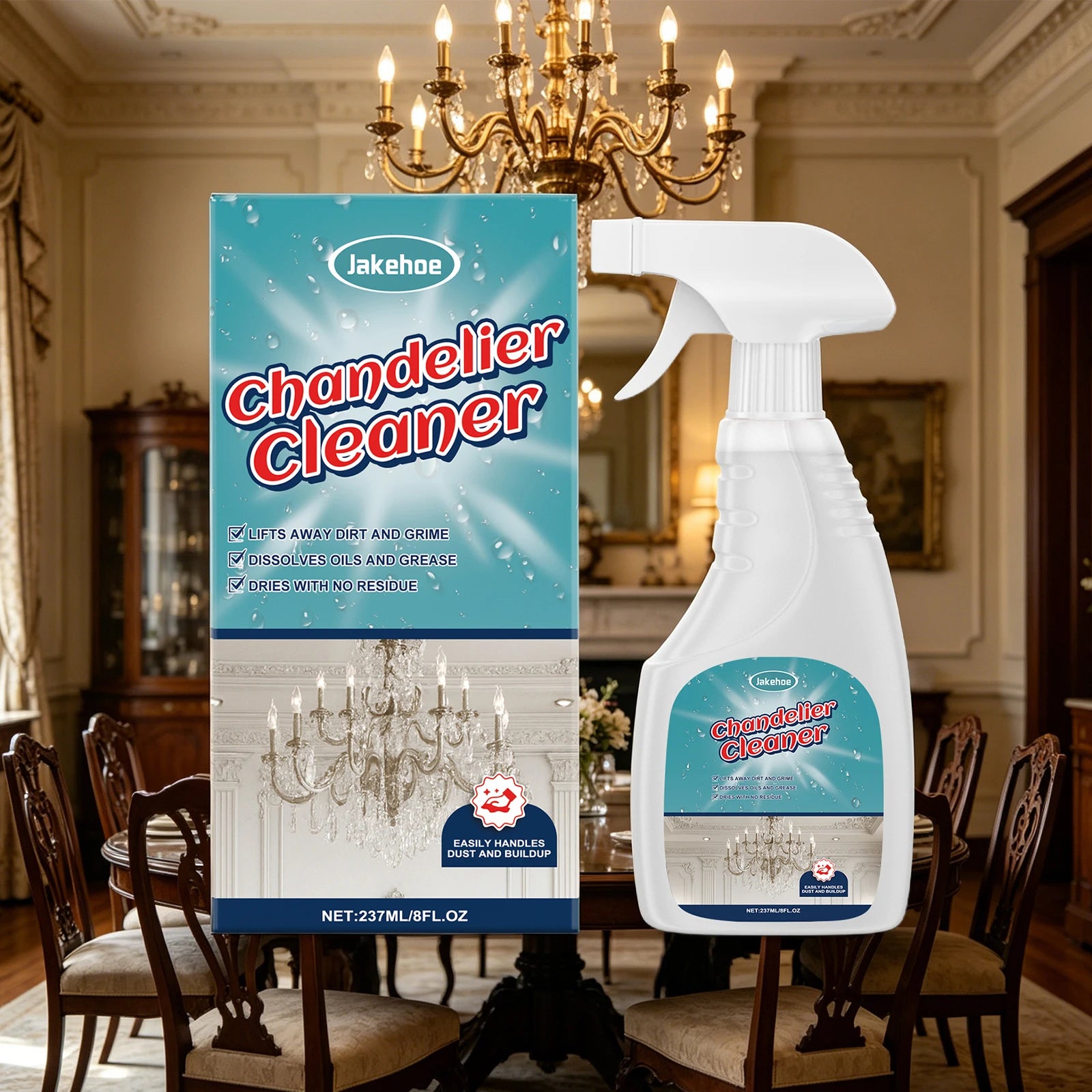 Chandelier Cleaner Spray Removes Dust and Grime Restores Sparkling Shine No Residue Cleaning Glass Dust Lamp Care Oasis Select