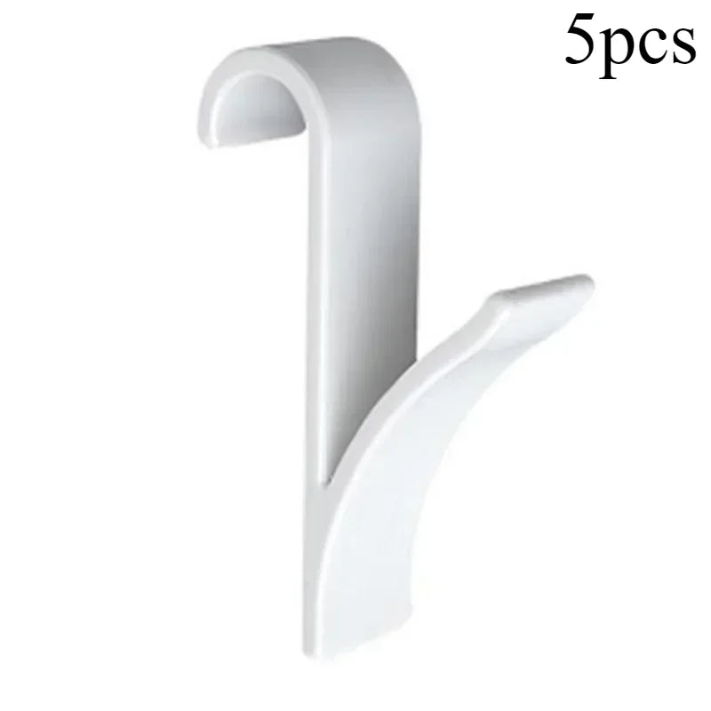 Kitchen Bathroom Hanger Clips Storage Racks White Clear Hanger Heated Towel Radiator Rail Clothes Scarf Hanger Hooks Holder Oasis Select 5pcs-white