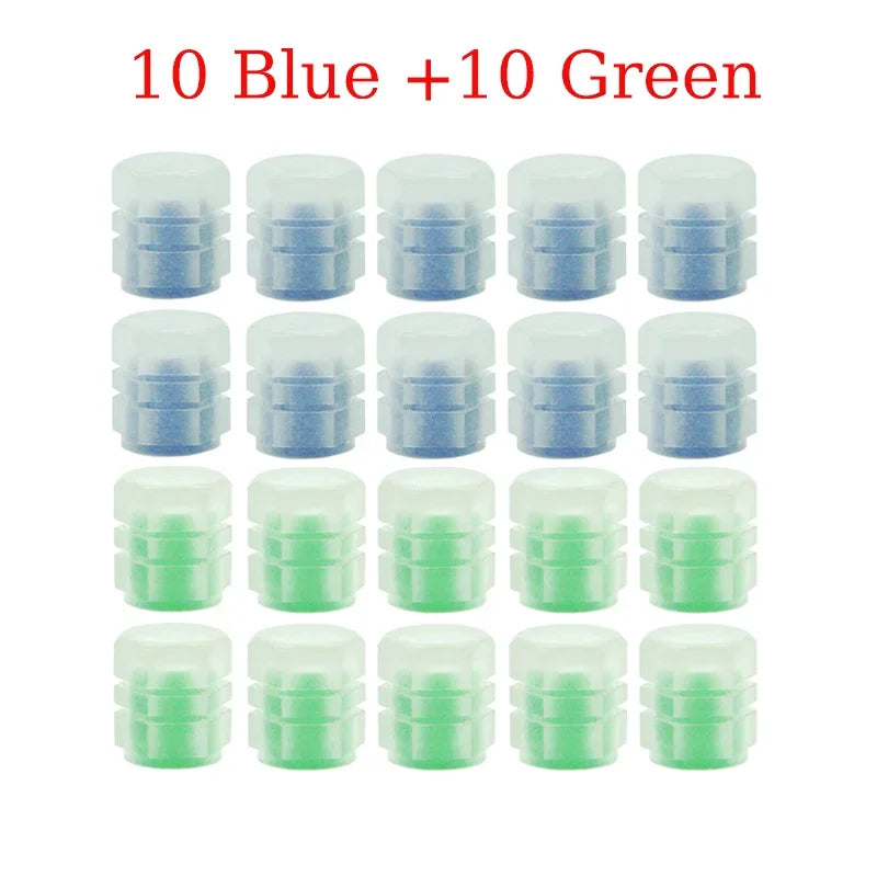 4/8/16/20pcs Universal Luminous Bicycle Tire Valve Caps Night Glowing Decor Motorcycle Bike Valve Stem Cap Wheel Nozzle Oasis Select 20pcs mix 1