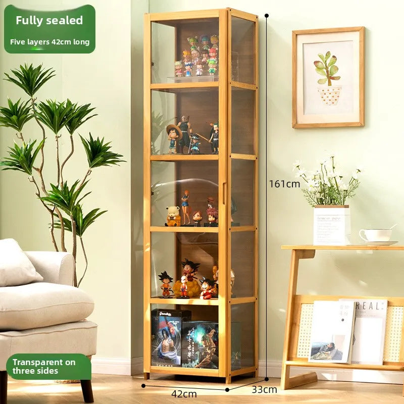 Figure Display Cabinet Acrylic Lego Model Toy Display Shelf Display Cabinet Cosmetics Non-Glass Household Shelf Oasis Select Fifth floor 42