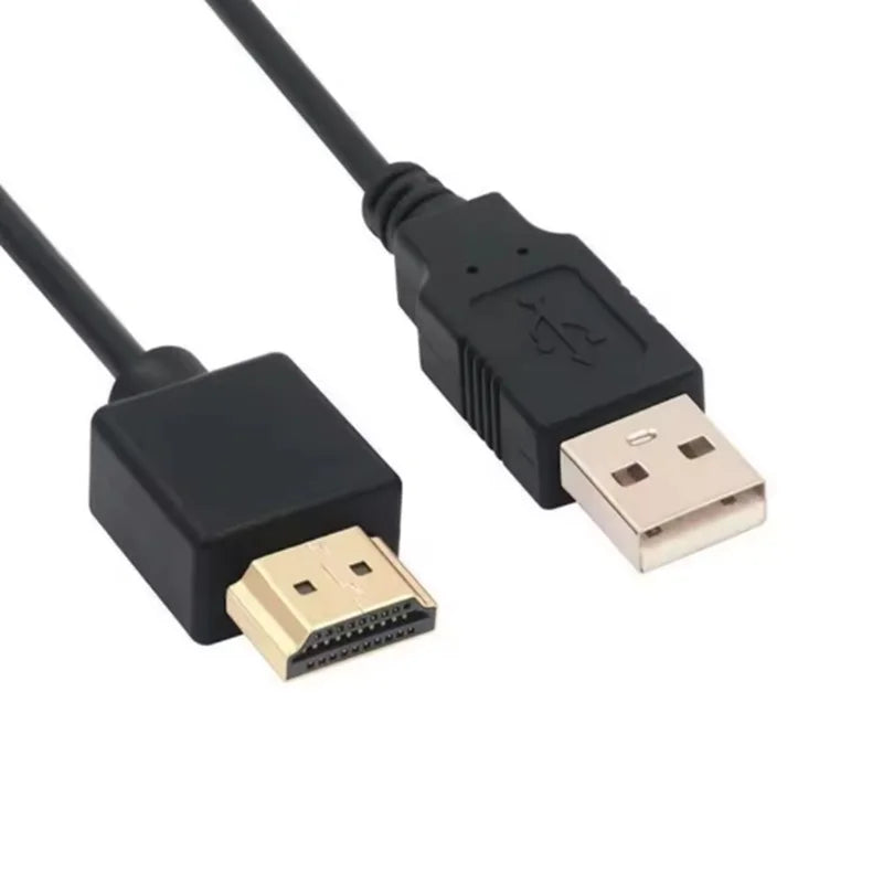 USB Power Cable To HDMI-Compatible Male to Male Charger Cords Splitter Adapter USB 2.0 To HDMI Charging Cable For Smart Device Oasis Select