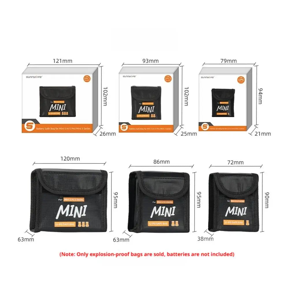 Flight Battery Safe Bag For DJI Mini 5/Mini 4 Pro/Mini 3 Pro/Mini 3 Protective Case Lithium Battery Safe Explosion-proof Bag Oasis Select
