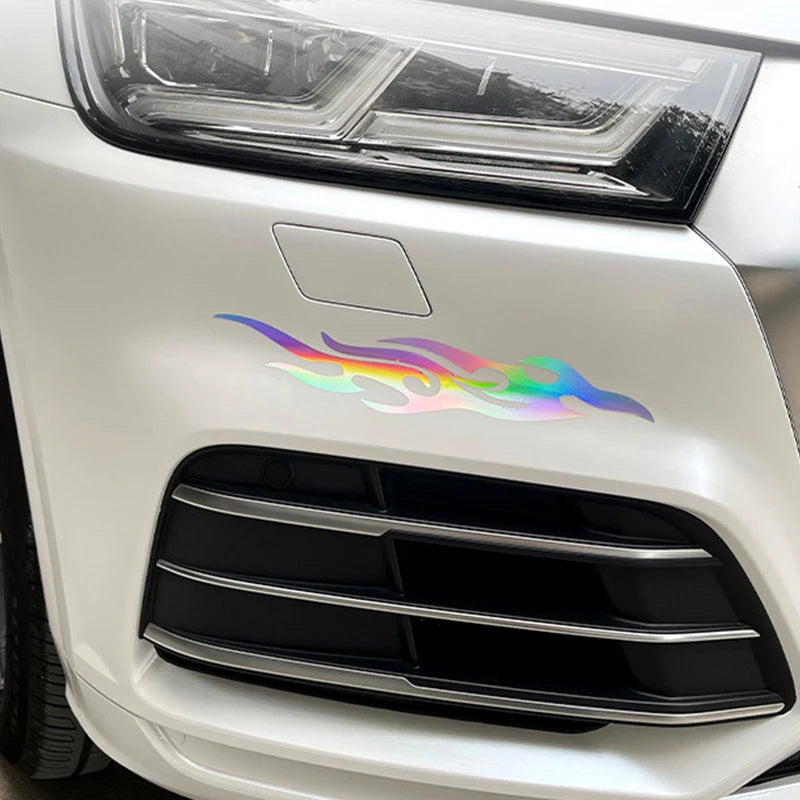 Car Stickers Modified Flame Reflective Sticker Auto Exterior Accessories Decals Moto Body Decor Voiture Car Decoration Oasis Select