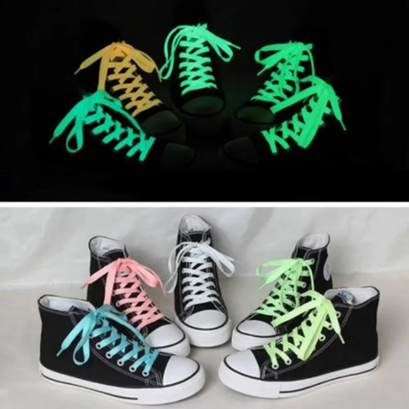 1/2pcs Luminous Shoe Laces Bold High Quality Fluorescent Shoelaces Glow In The Dark Night Round Shoelace Sneaker Laces Shoes Oasis Select