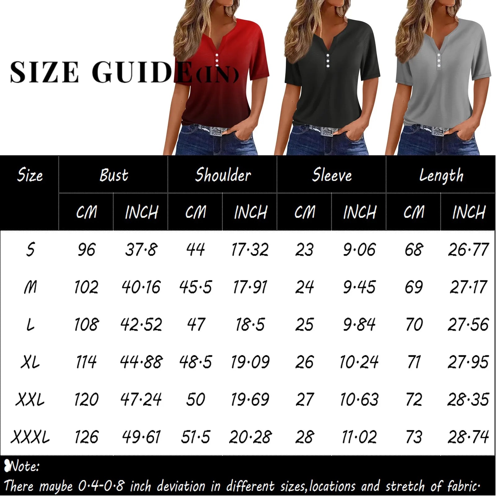 Women Summer Trendy Simple Casual Fashion Button T Shirt V Neck Short Sleeve Solid Loose Pullover Tops Plus Size Ropa De Mujer Oasis Select