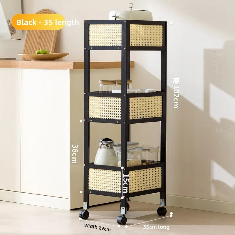 Dining cart trolley mobile hotel commercial restaurant withdrawal bowl delivery dining cart three-story Oasis Select Black-Small
