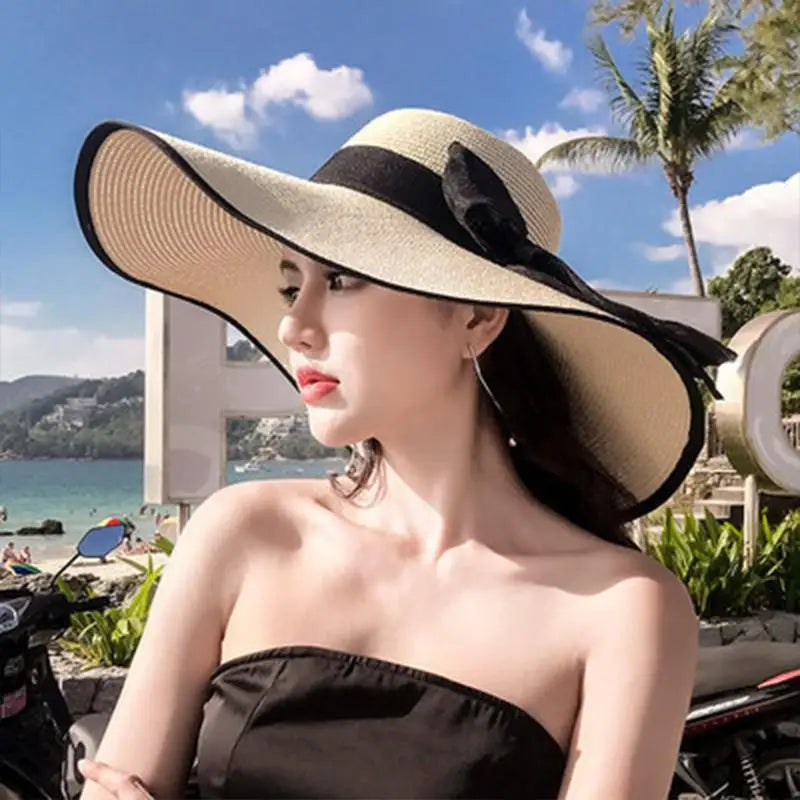 Summer Sun Hat Women Wide Brim UV Protection Fashion Sunshade Breathable Floppy Hat for Outdoor Travel Beach Oasis Select one size C