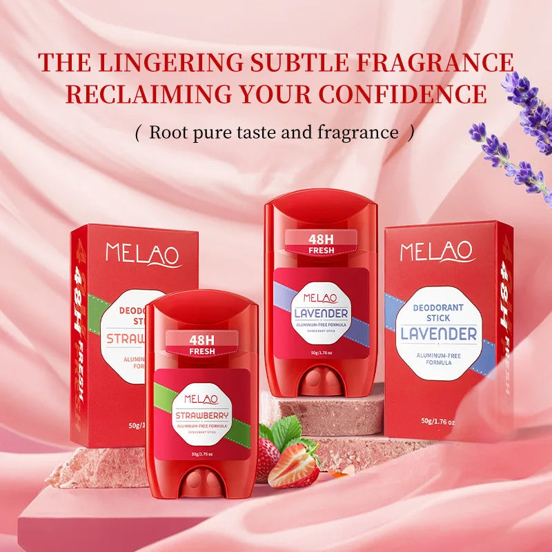 50g Strawberry-Flavored Deodorant Stick, Moisturizing and Deodorizing, with a Fresh Scent, Aluminum-Free, 72-Hour Long-Lasting Fragrance, Suitable for Daily Use on Underarms, Hands, Feet, and Body, with a Fresh Strawberry Sce Oasis Select