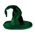 Halloween Witch Hat Velvet Witch Hat Women'S Soft Retro Black Twisted Pleated Witch Hat Halloween Role-Playing Party Props Oasis Select Green