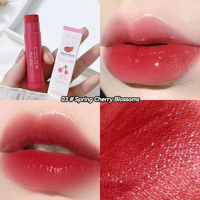 HAIPINK 3-Piece Set Tinted Moisturizing Lip Balm - Hydrating, Fade Lip Lines, Prevent Chapping Oasis Select 03