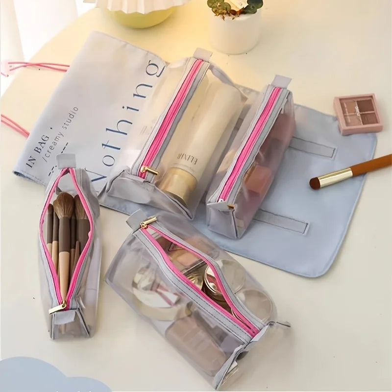Portable Foldable 4-in-1 Detachable Makeup Bag Large Capacity Travel Cosmetic Organizer Oasis Select