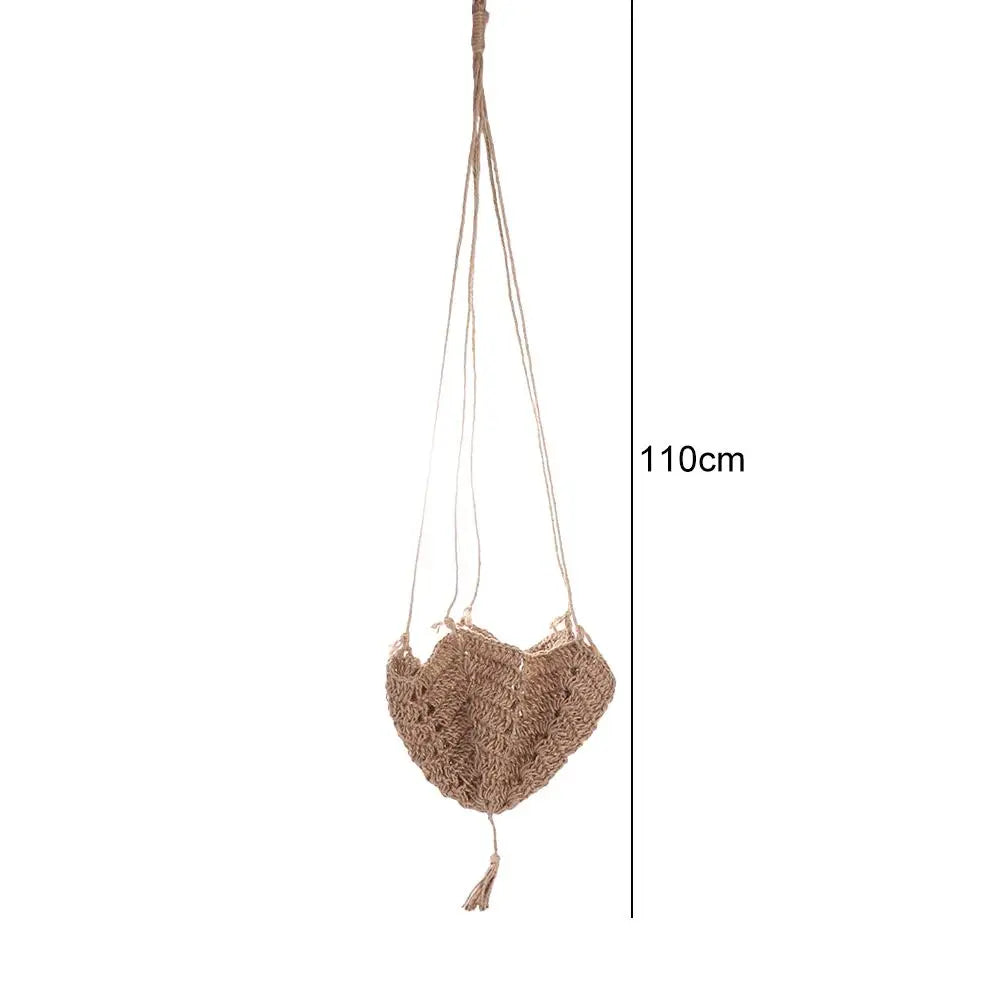 Macrame Hanging Planter | Hand-Woven Hemp Rope Plant Hanger