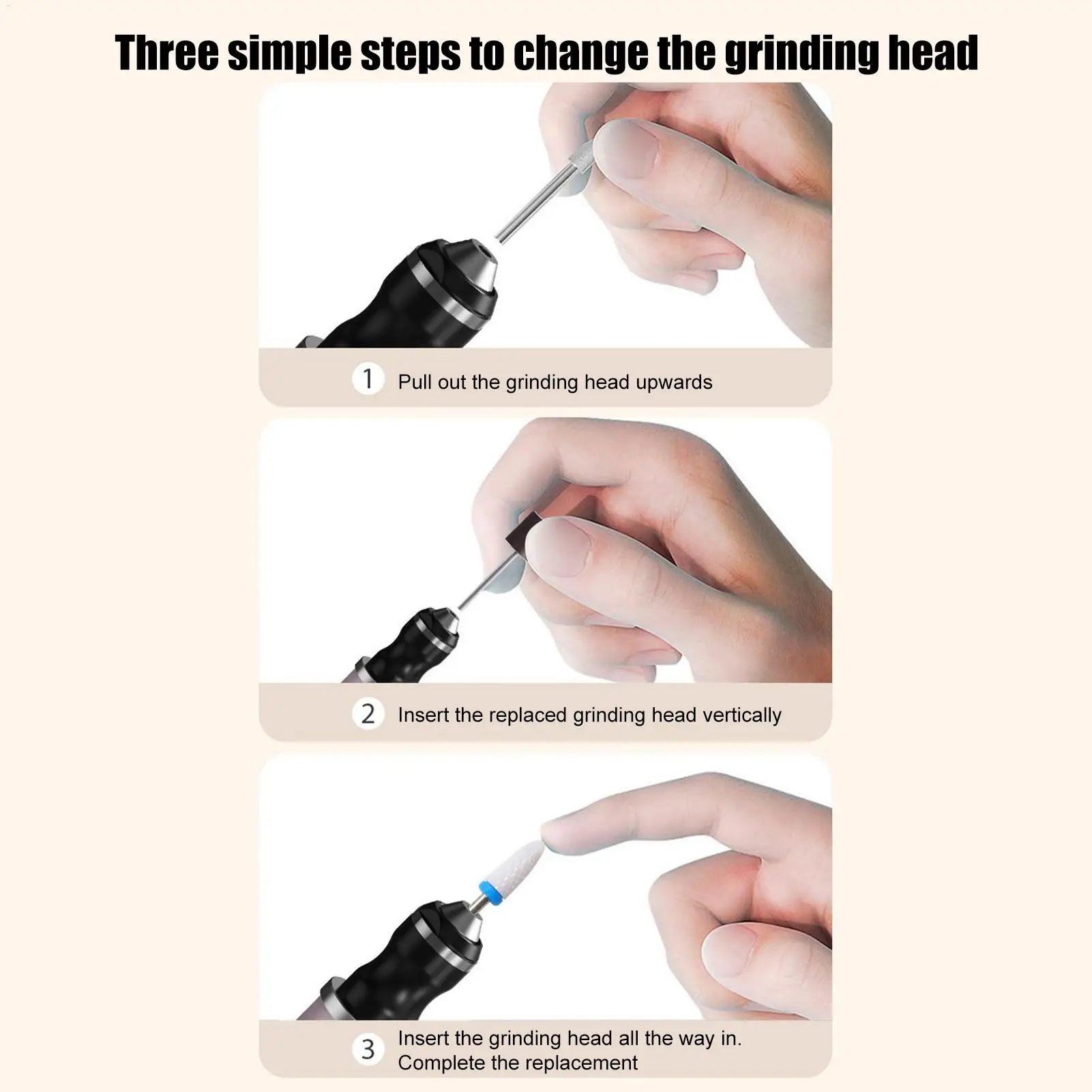 Nail Drill 3 Speeds Fingernail Polishing File Portable Rechargeable Foot Callus Remover for Women Girls Men Toenail Thick Nails Oasis Select