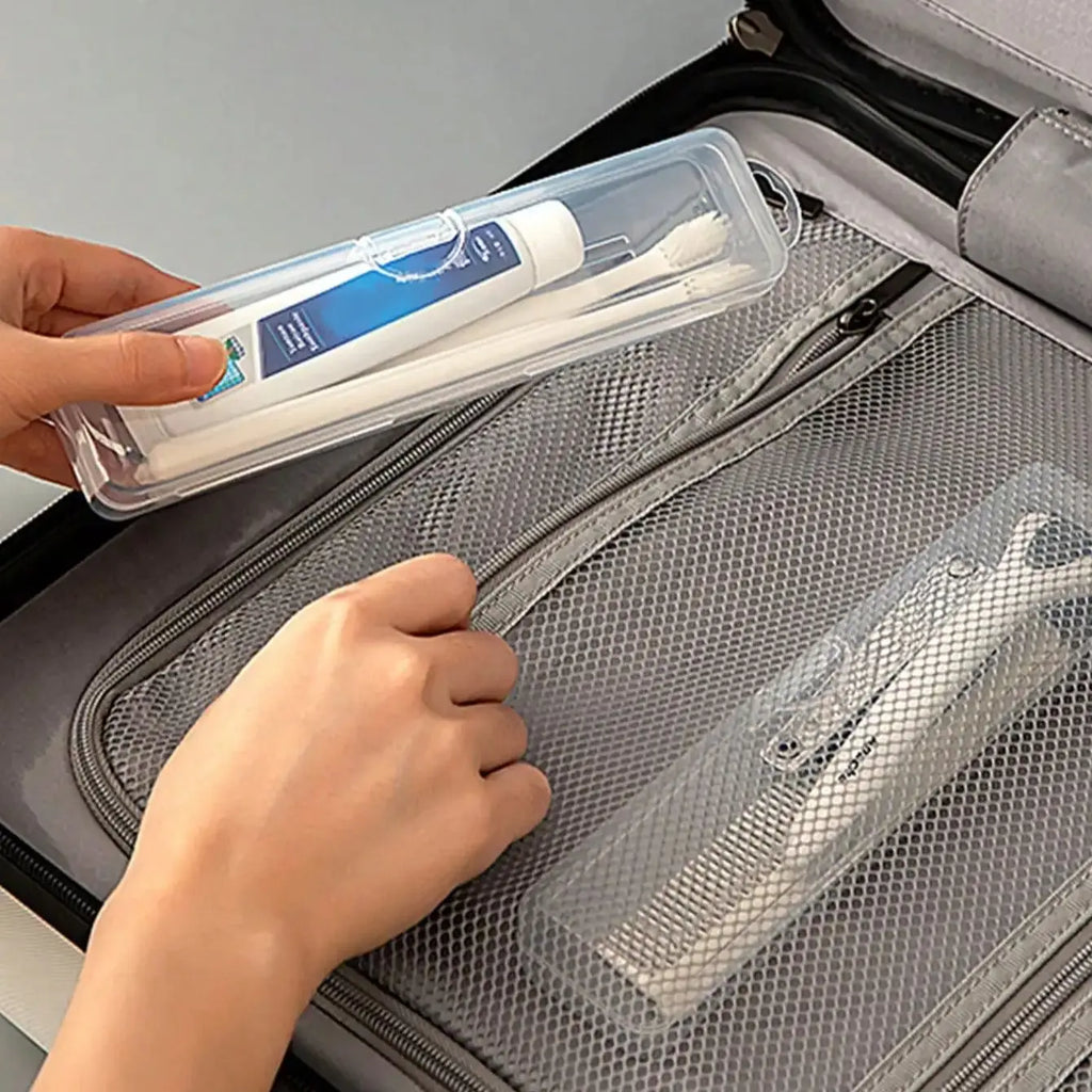 Travel and Business Portable Transparent Toothbrush Box Electric Toothbrush Breathable Long Term Flip Storage Box Oasis Select