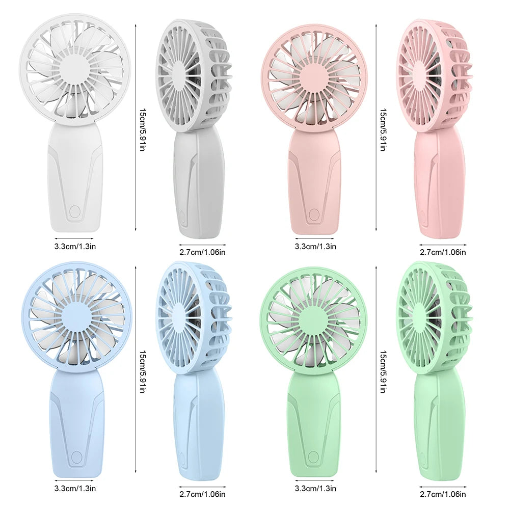 USB Rechargeable Mini Handheld Fan – 3-Speed Compact Cooling Personal Handheld Fan Oasis Select