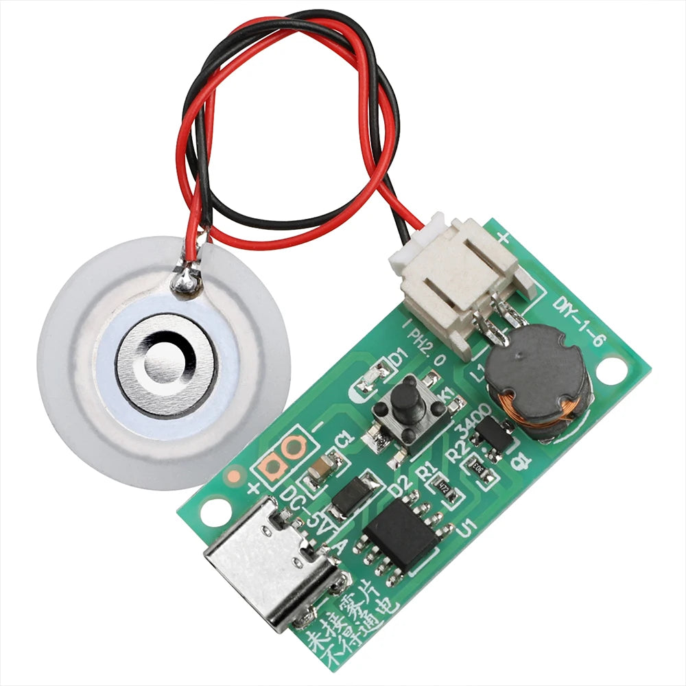 DC 5V Ultrasonic Atomization Maker Mist Atomizer 500MA DIY Humidifier Type-C Interface Electronic Component Kit Oasis Select