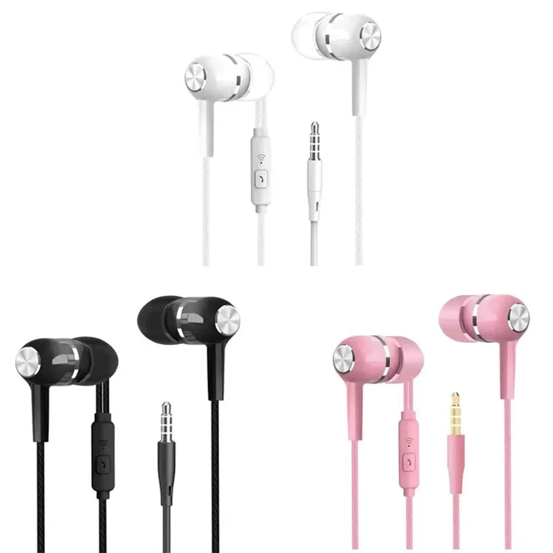 Wired Stereo Headset with Mic volume control Music Earphones Headphones Sport Earbuds with Bass Phone Earphones 3.5mm Oasis Select Blend 3pcs 3 1.2m