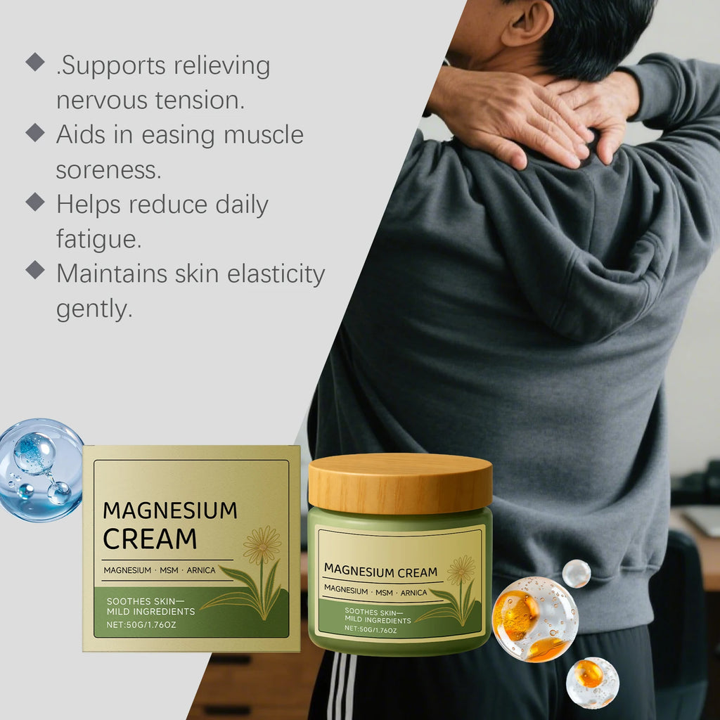 Magnesium Cream – Muscle Relief, Joint Comfort & Sleep Support Magnesium Body Cream Oasis Select