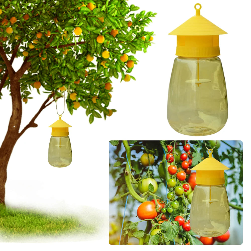 Reusable Fruit Fly Trap – Outdoor Garden, Patio & Orchard Insect Fly Trap Oasis Select
