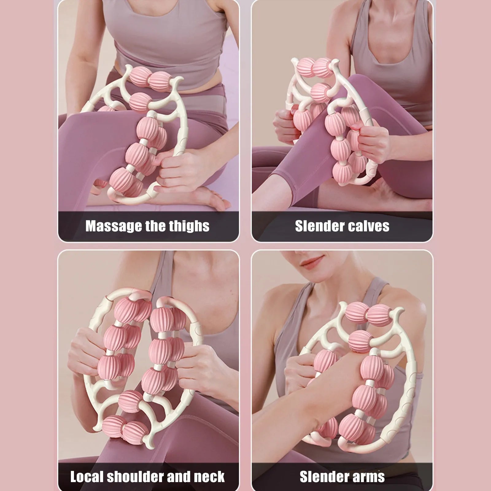 Round Massage Roller – Legs, Waist & Cellulite Relief Tool Massage Roller Tool Oasis Select