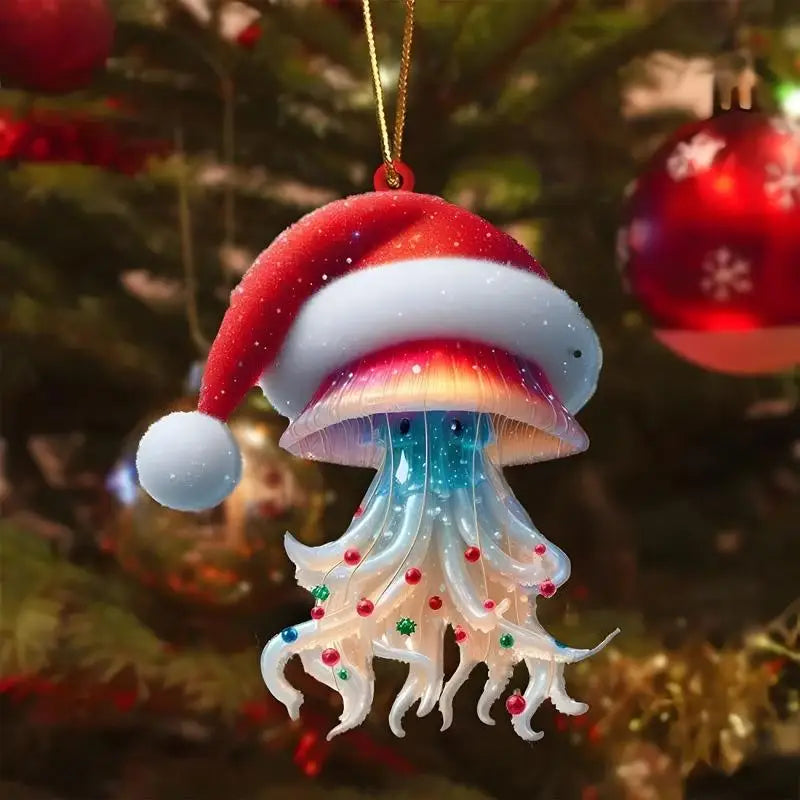 Acrylic Christmas Tree Hanging Ornament | 2D Flat Xmas Pendant