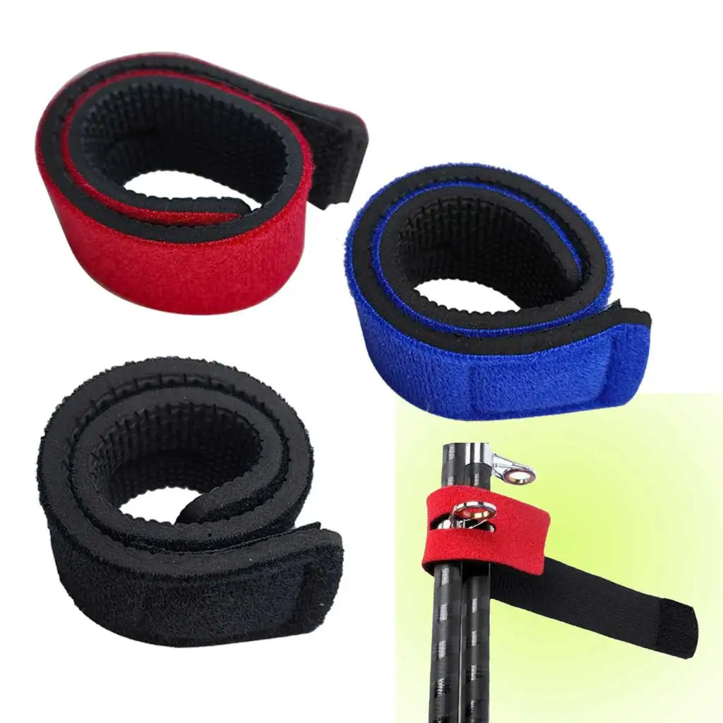 5 Piece Fishing Rod Tie Holder Strap Fishing Rod Carry Strap Elastic Adjustable Tackle Wrap Band Holder Hook Loop Tie Oasis Select