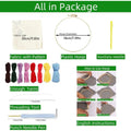 Punch Needle Kit Stitching Sheep Pattern Punch Embroidery Kit Arts and Crafts with Threader Instruction Fabric Hoop Yarn Oasis Select Other