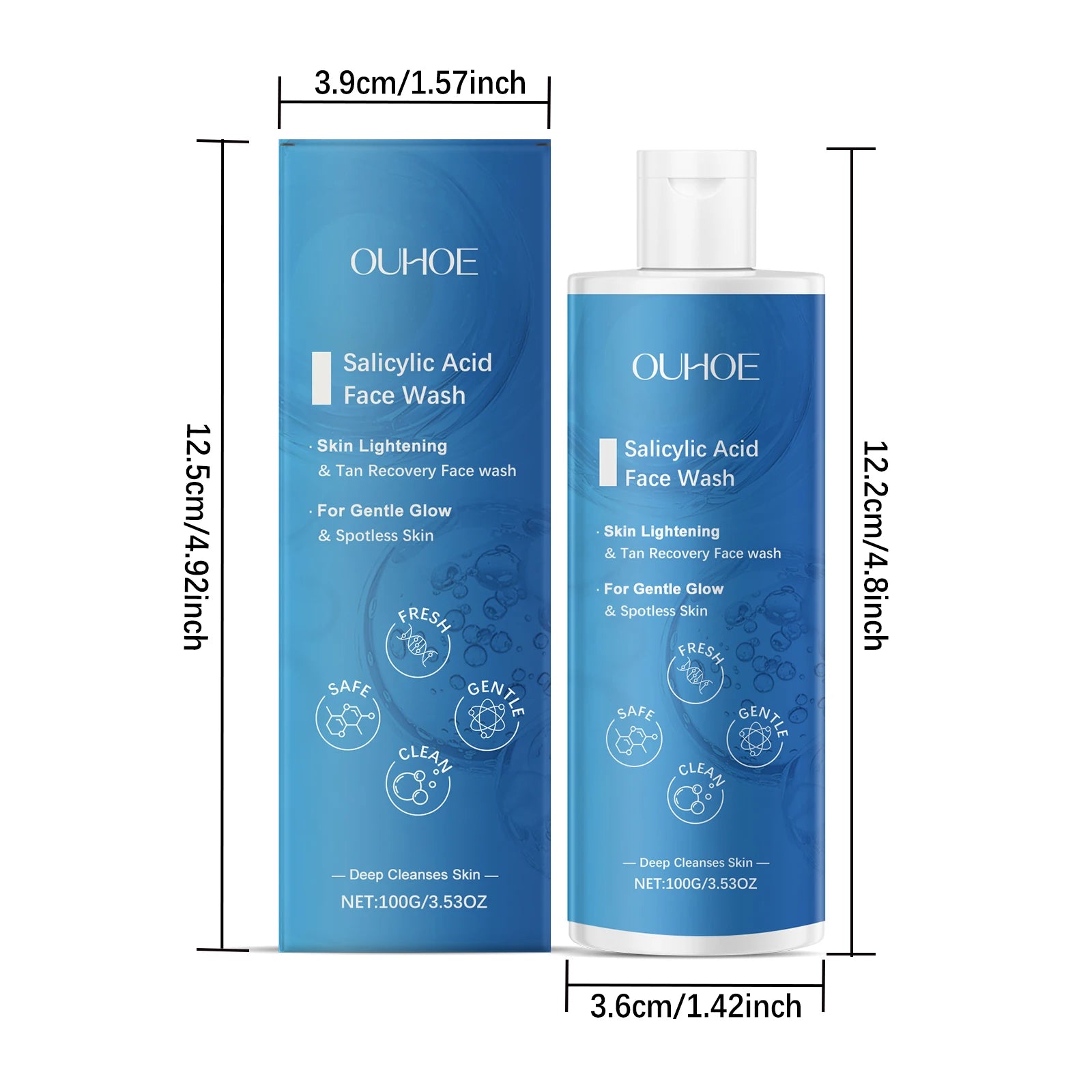 Salicylic Acid Facial Cleanser Acne Treatment Moisturizing Oil Control Skincare Face Wash Cleansing Pore Hydrating Skin Care Oasis Select