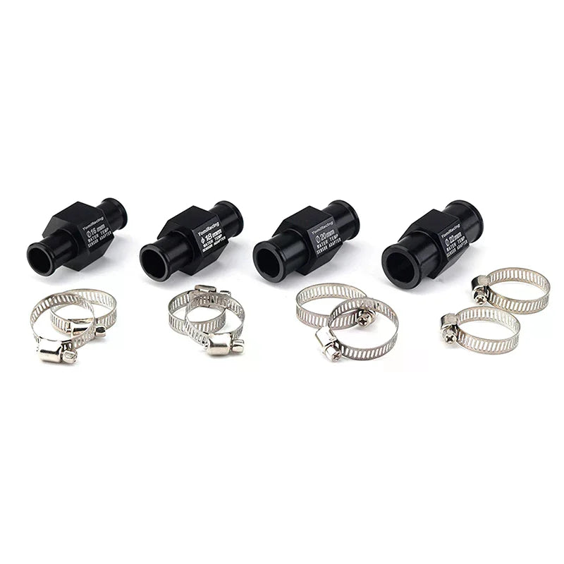 Black Water Temperature Gauge Radiator Temperature Water Temperature Connector Pipe Sensor 16MM 18MM 20MM 22MM Hose Adapter Oasis Select