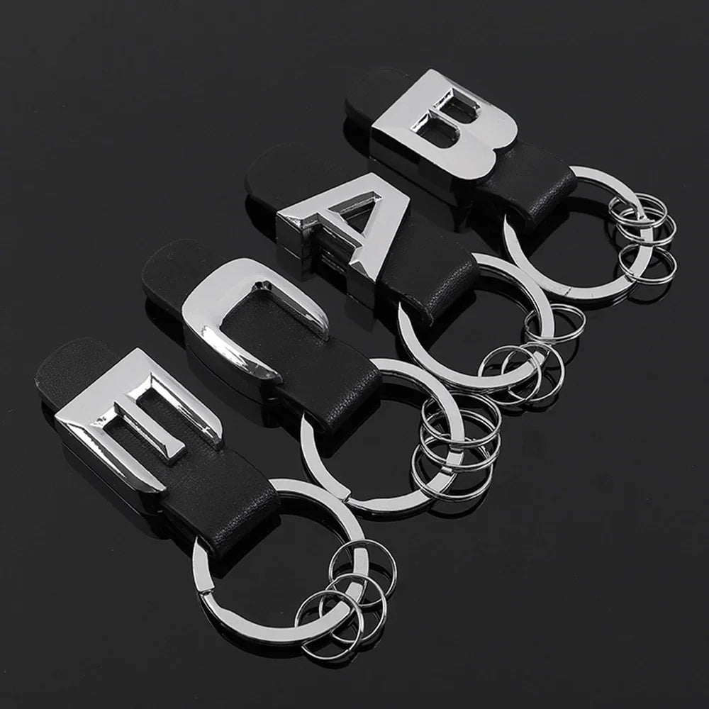 1Pcs 3D Car Key Chain Metal Letter Leather Strap keychain For Mercedes Benz A B C D E G S Class Car Keychain leather Key Rings Oasis Select