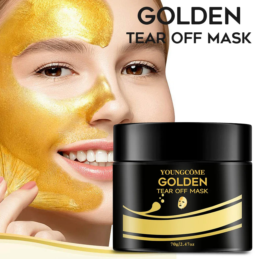 24K Gold Tear Off Mask Deep Cleansing Remove Blackheads Firming Skin Oil-Control Whitening Skin Care Moisturizing Masks Oasis Select