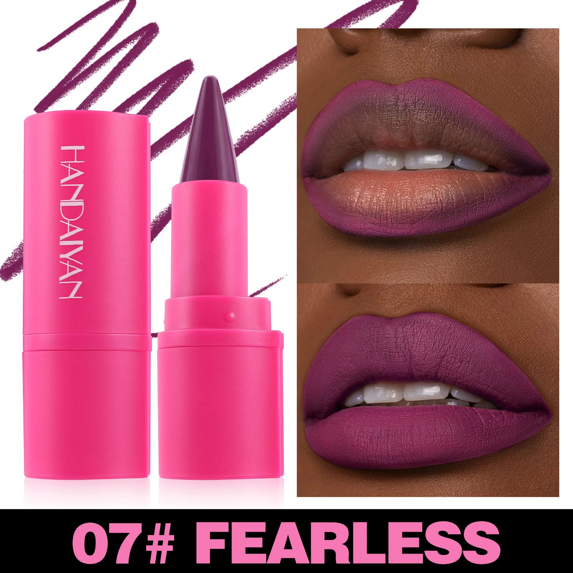 Handaiyan 2-in-1 Matte Lip Liner & Lipstick Pen | Waterproof Lip Liner Crayon Oasis Select 07 Fearless