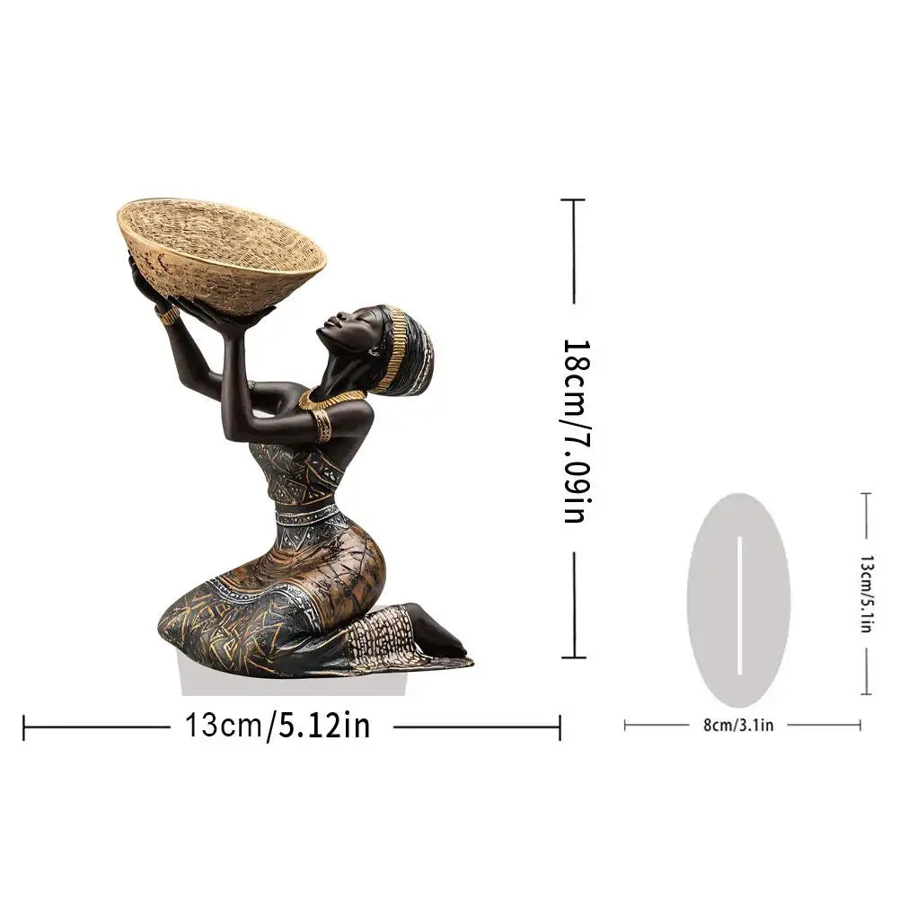 African Woman Acrylic Figurine – Cultural Home Décor Ornament Cultural Figurine Ornament Oasis Select