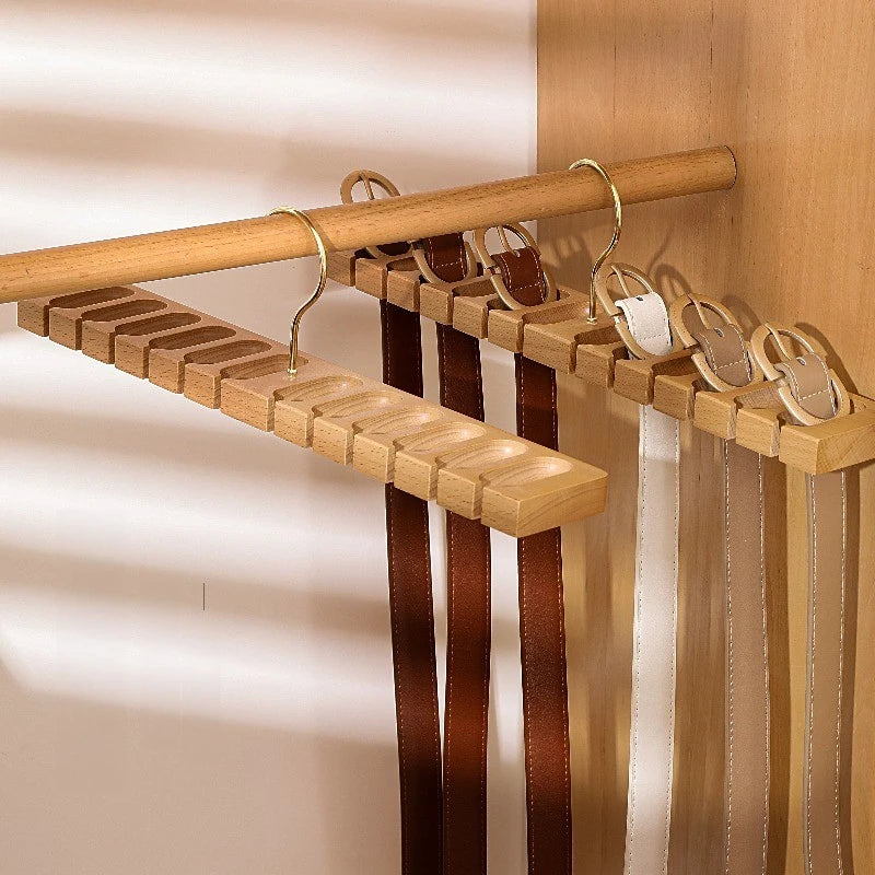 High End Solid Wood with Storage Rack Home Wardrobe with Hooks for Organizing Handicrafts with Hanging Wooden Hangers Oasis Select