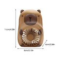 Animal Fan Handheld Electric Capybara Fan USB Charging 3-Speed Air Coolers Personal Cooling Devices Handheld Desktop Mini Fan Oasis Select Brown