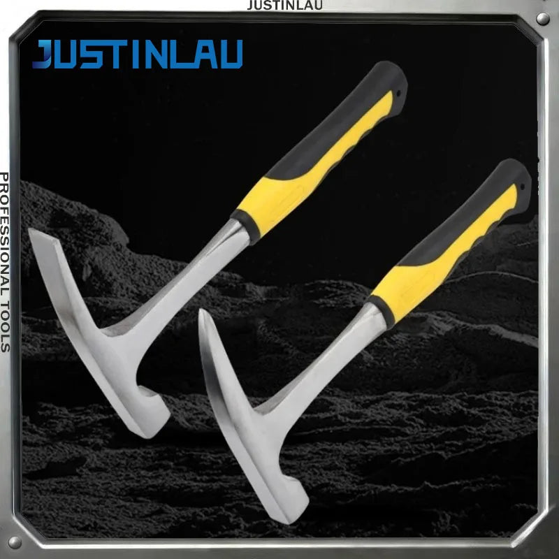 JUSTINLAU Multifunctional Integrated Hammer Professional Geological Exploration Tool Pointed Flat Head Mud Hammer Mining Hammer Oasis Select