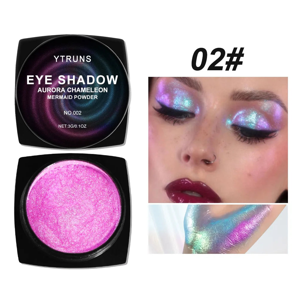 Chameleon Multichrome Eyeshadow – Color-Shifting Pressed Pigment