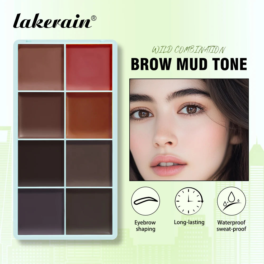 8Colors Cream Highlighter/Brow/Blush Palett Face Brighten Highlighter Blush&Contouring Shimmer Waterproof Makeup Tool Cosmetics Oasis Select brow palete