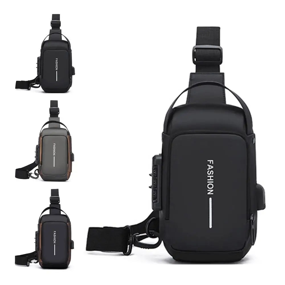 2025New Multifunction Anti-theft USB Shoulder Crossbody Bag Travel Sling Pack Messenger Pack Chest Bag Male Luxury Brand Men Oasis Select