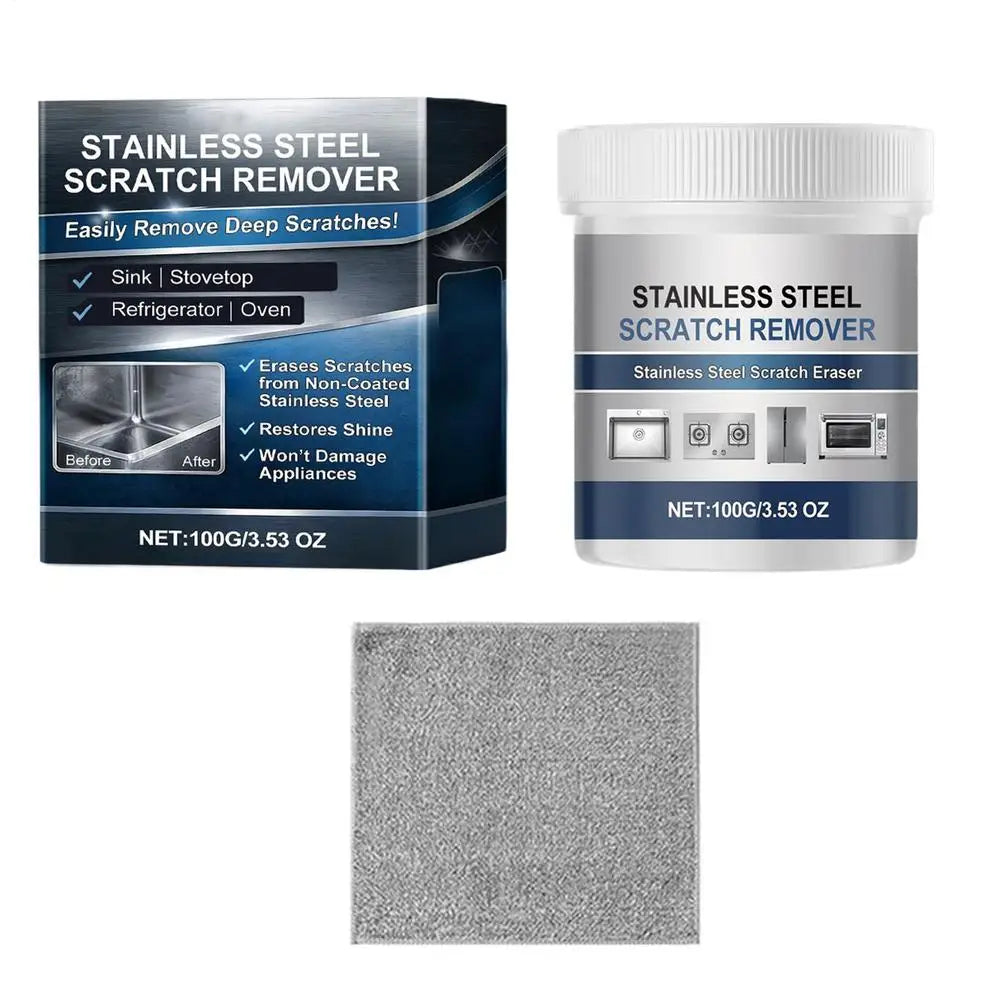 100g Stainless Steel Cleaning Paste Pot Pan Dirts Cleaner Oven Polishing Mental Scratch Rust Remover Cookware Cleaning Cream Oasis Select 100g