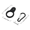 Hanging Water Bottle Buckle Clip Tactical Portable Mineral Bottle Ring Holder Molle Webbing Buckles for Outdoor Camping Hiking Oasis Select Black