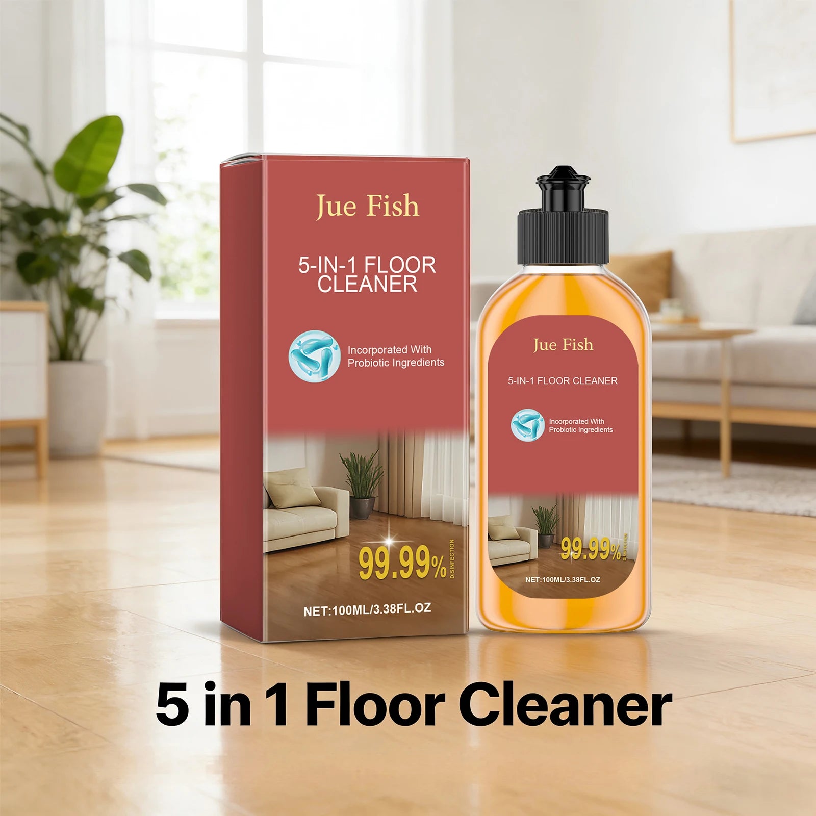 5 in 1 Floor Cleaner Clean the Floor Remove Stain Polishing Wooden Floor Fresh Scent Eliminating Stubborn Mark Household Cleaner Oasis Select