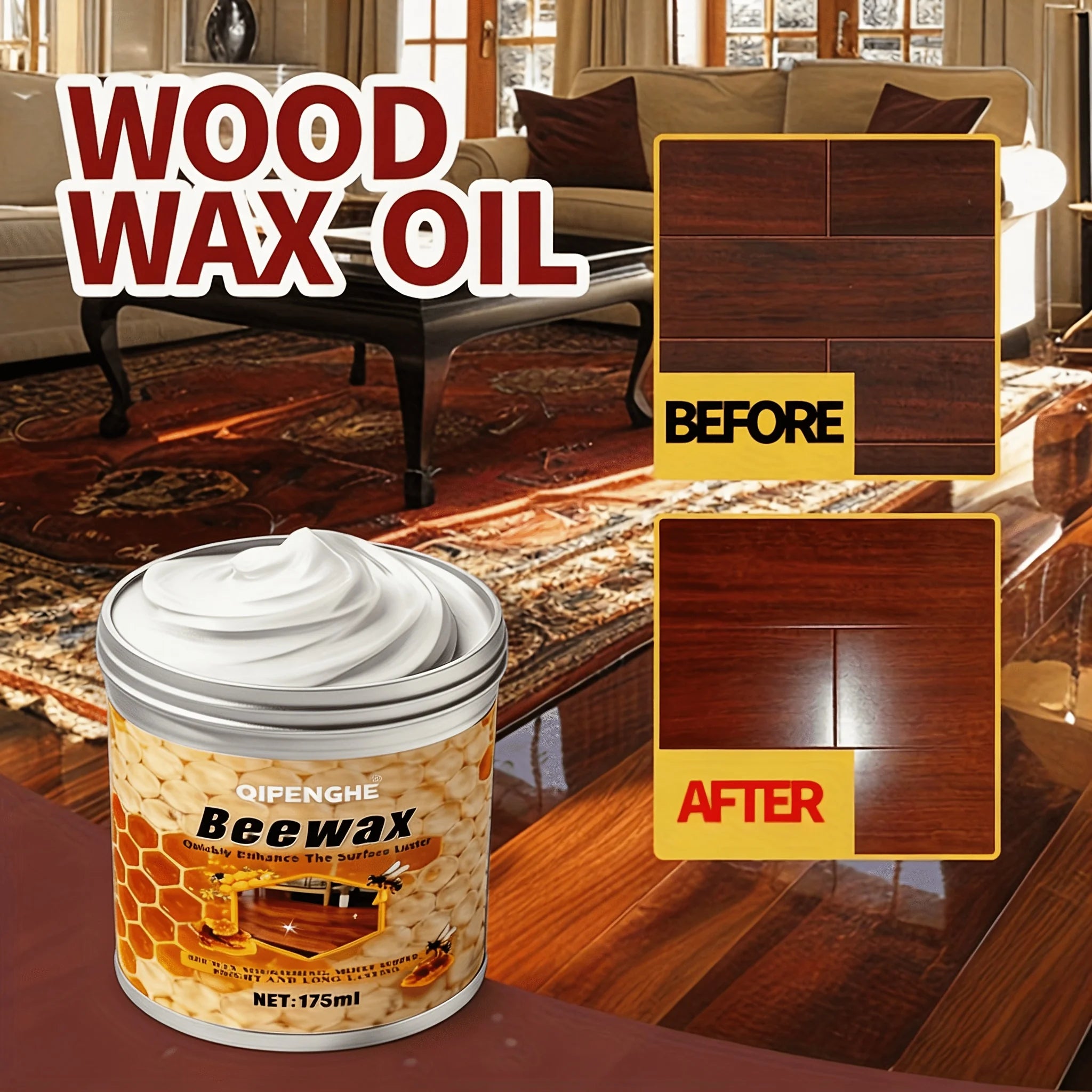 Almond Oil & Beeswax Wood Polish – Restorer & Protector Wood Wax Polish Oasis Select Default Title
