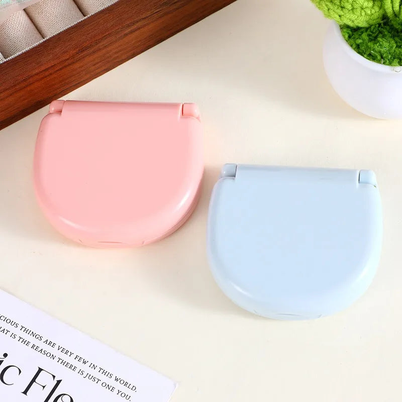 1pcs Portable Mini Semi-Circular Sewing Box Household Compact Sewing Kit Lightweight Needle & Thread Set for Travel Home Use Oasis Select