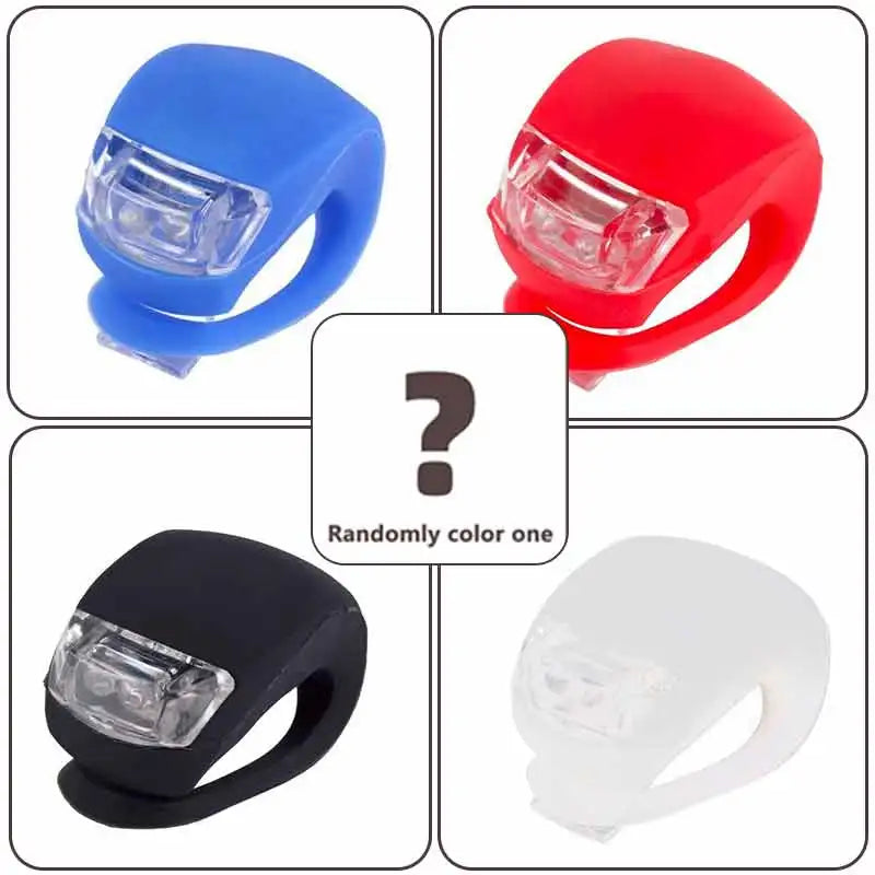 Silicone Bike Light Bicycle Light Front Lamp Bike Lantern Waterproof Bicycle LED Flashlight Lantern Tail Light For Dropshipping Oasis Select