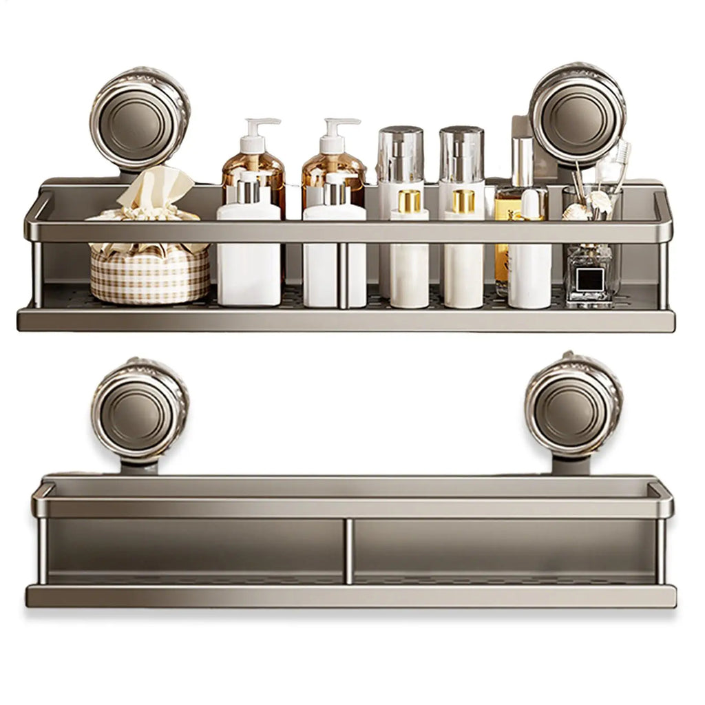 Suction Cup Shower Shelf No Drilling Shelves Wall Storage Space Saving Solution for Apartment Kitchen Restroom Living Room Home Oasis Select