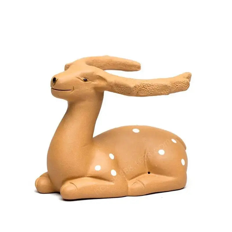 Zisha Tea Pet Plum Blossom Deer Tea Strainer Ornament Animal Tea Strainer Tea Holder Tea Accessories Table Oasis Select Deer Tea Strainer